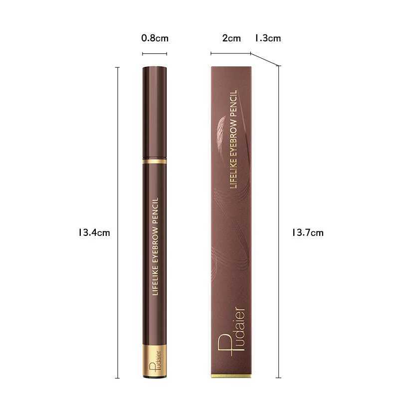 High quality 24-hour four-way natural waterproof liquid eyebrow pencil makeup without spots quarter eyebrow pencil cosmetics W241205