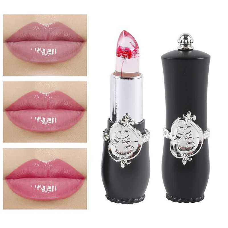 Flower Jelly Lipstick Set Temperature Change Moisturizer Flower Lipglaze Long Lasting Lip Balm Magic Color Change Lip GlossXJ241205