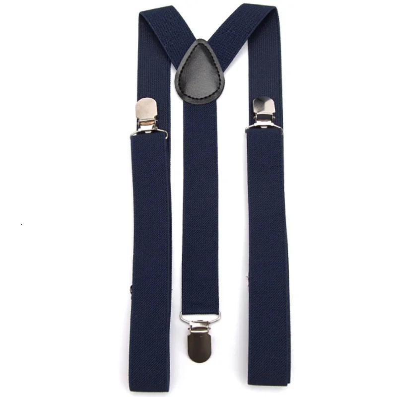 Solid Color Elastic PU Leather Suspenders Braces Men Black Red Adjustable With Straps For Wedding Suit Skirt Accessories Gift 241122