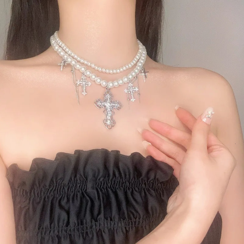 Fashionable pearl necklace pendant French retro style birthday jewelry for wife 241205