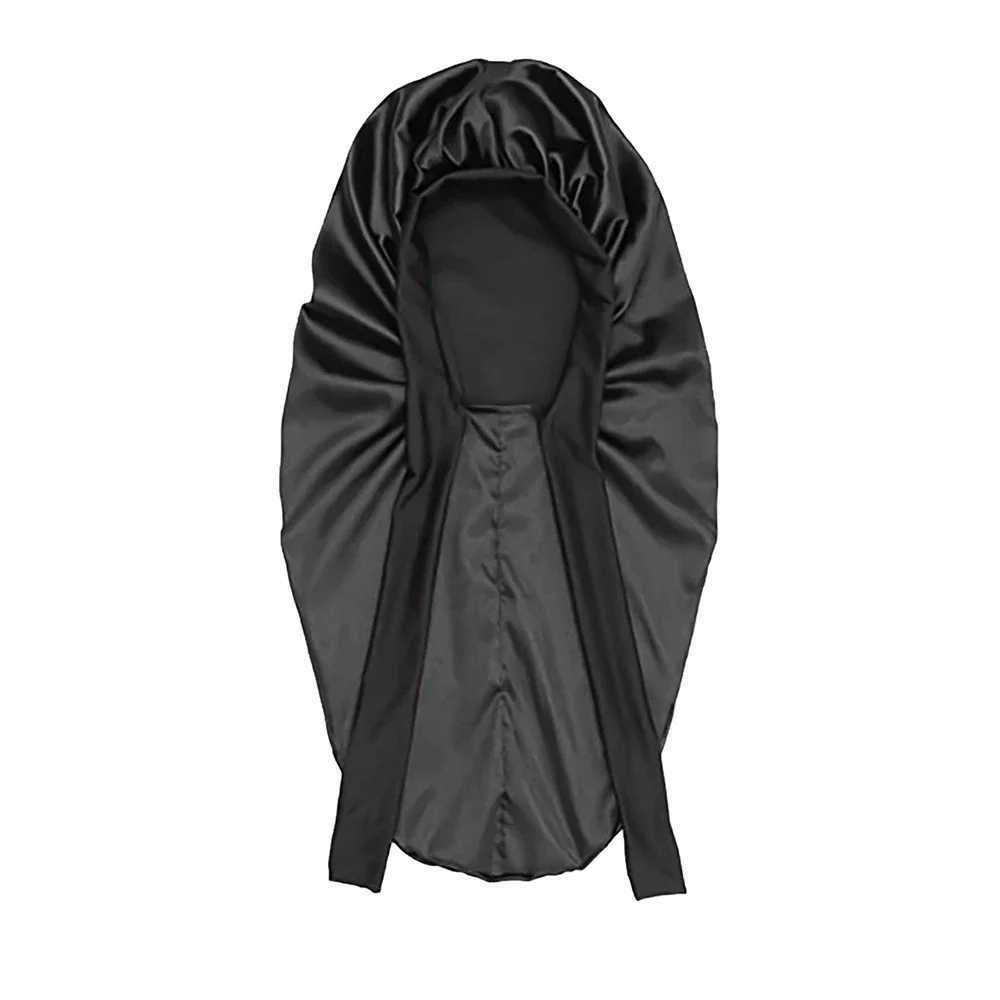 C Head Cover Bonnets Shower Cs For Sauna Bathing Bonnet Women Bonnet Satin Sleeping Hat Long Tail Braid Hair Night SleepXJ241205