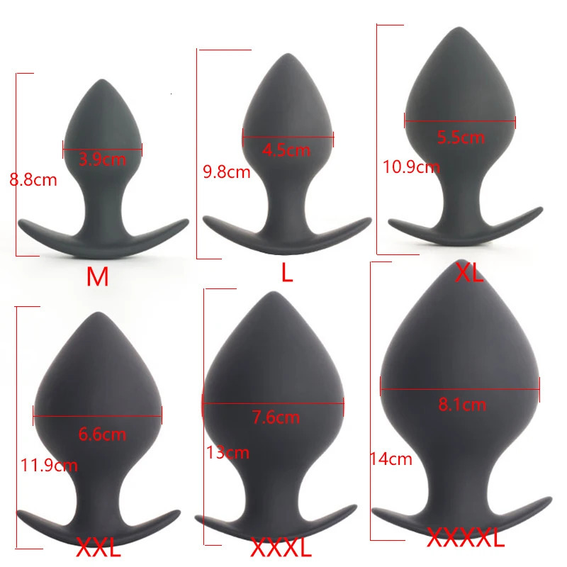 M-XXXXL Big Anal Plug Silicone Butt Plug Fetish Men Prostate Massager Anal Beads Adult Sex Toys for Women Men Anal Dilator 241205