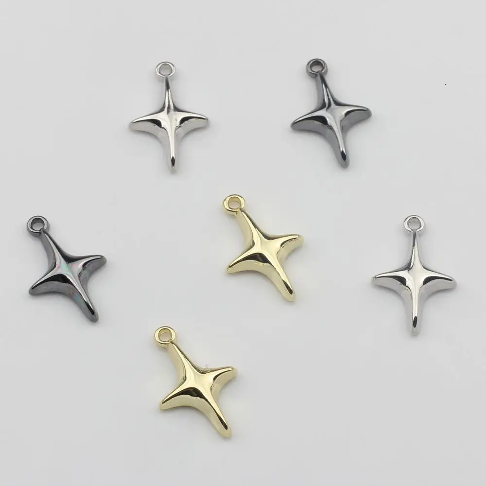 Zinc Alloy Mini Simple Star Charms Pendant 10pcslot For DIY Jewelry Making Finding Accessories 241122