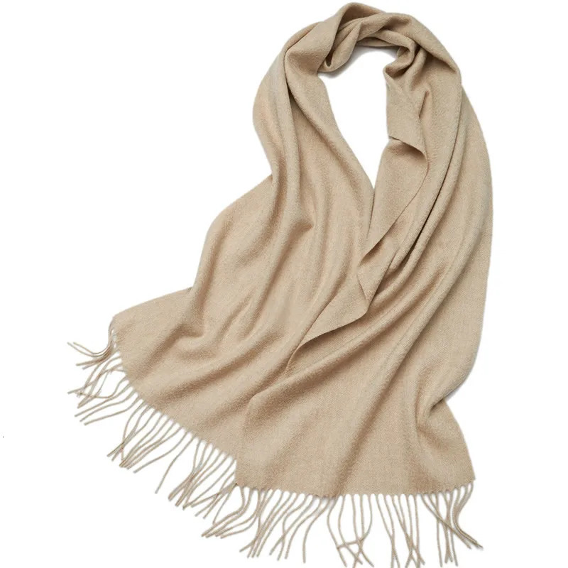 100% cashmere scarf womens cashmere unisex mens solid color warm autumn thick true soft long cashmere scarf 241205