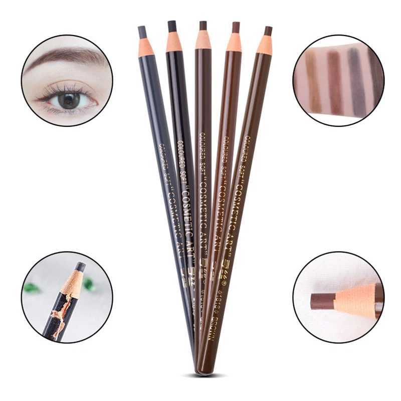 Durable professional pencil easy to use brown black waterproof cylindrical makeup wholesale trend 2024 W241205