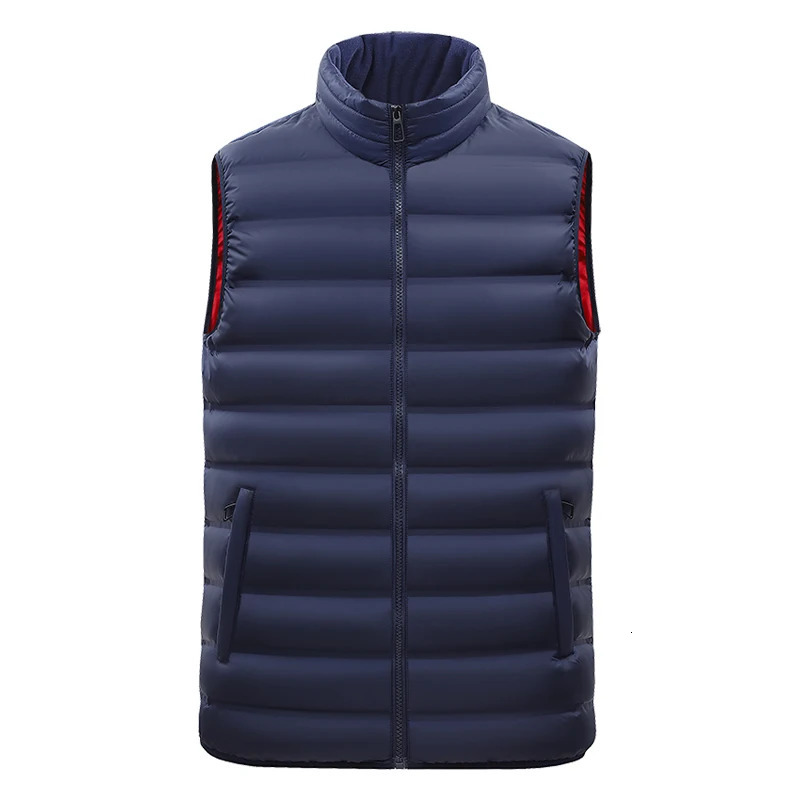 Men Autumn Casual Sleeveless Vests Jacket Mens Winter Warm Thicken Waistcoat Fashion Waterproof Outwear Vest Jackets Male 241204