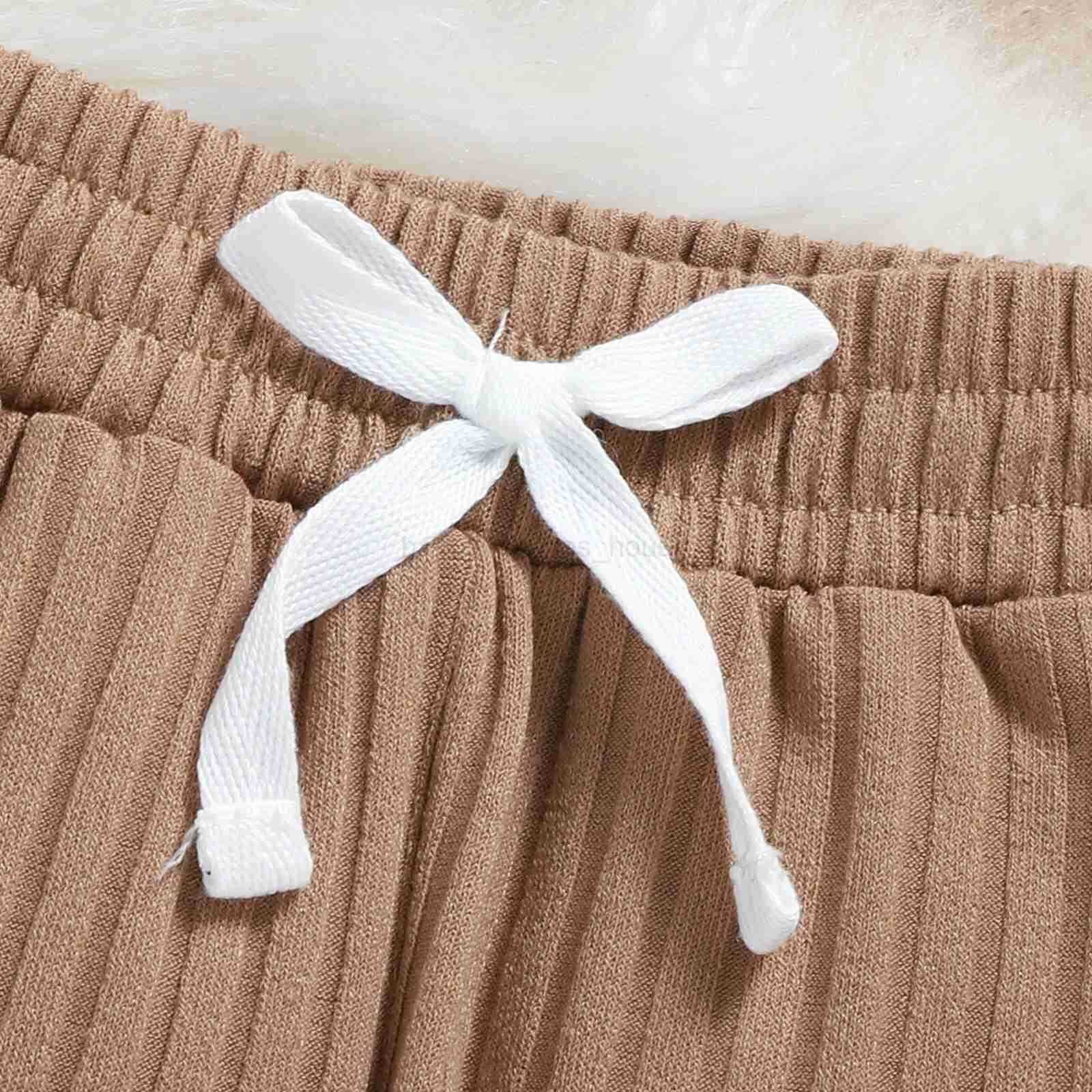 2PCS Autumn Boys And Babies Aged 0-2 Two-Color Towel Embroidery Rainbow Long-Sleeved Suit + Solid Color Pants SetXJ241205