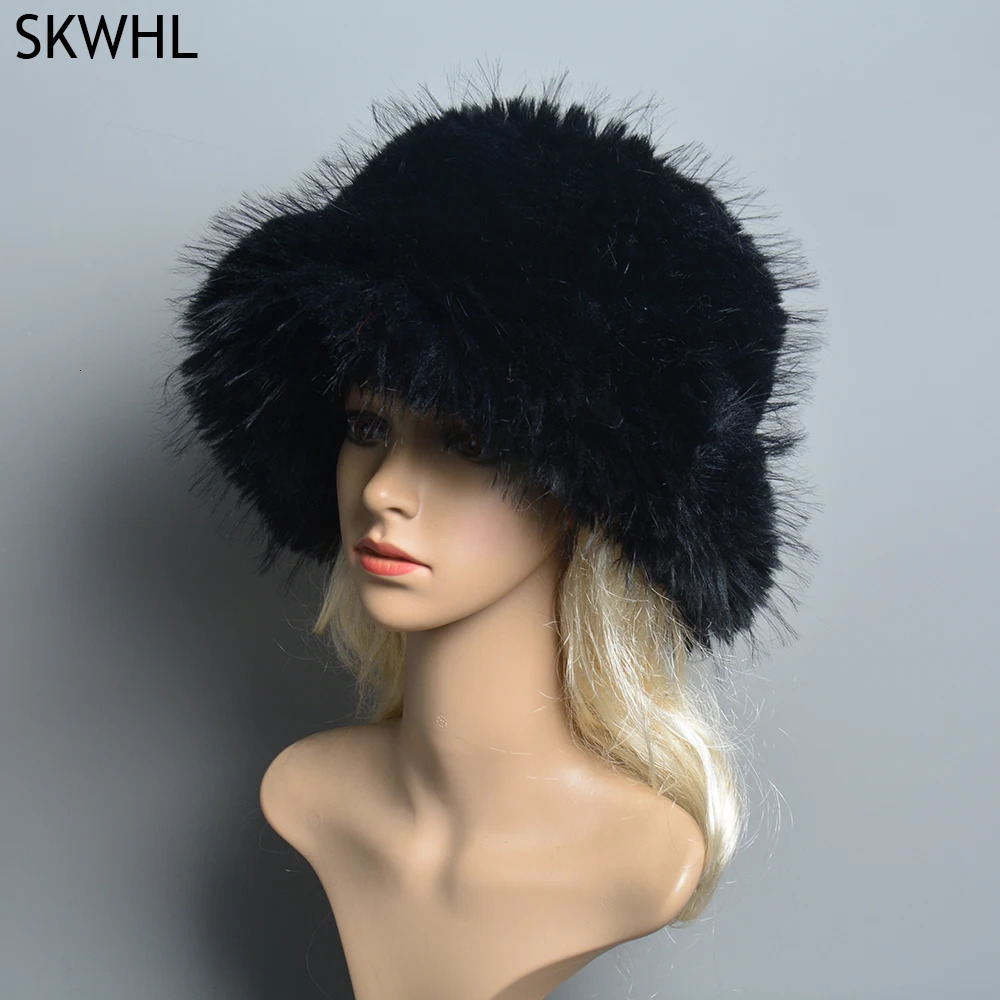 Autumn Winter Womens Raccoon Fur Hat Russian Fur Hat Dome Fashion Thick Donny Windproof Hood Mongolian Fur Hat 241205