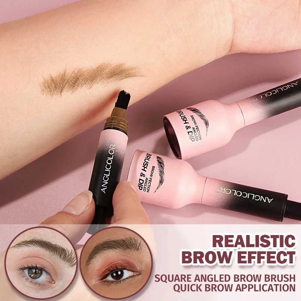 Wild Eyebrow Pencil Square Corner Brush Velvet 3D Eyebrow Dye Frost Hair Thread Anti Staining Multi functional Eyebrow Coloring PenW241205