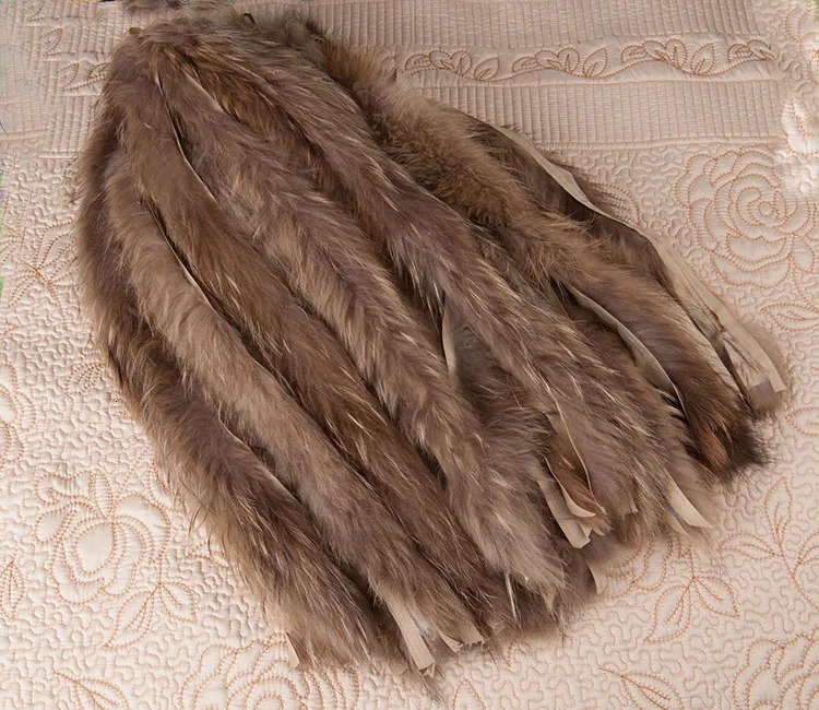 Real fur collar 100% real raccoon fur scarf 70cm among women in winter 241205