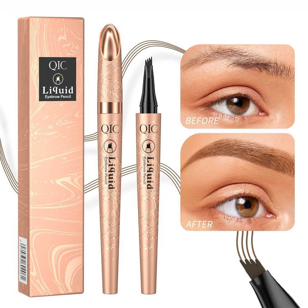 Micro bead eyebrow pencil waterproof forked eyebrow tattoo pencil long-lasting professional fine sketching liquid eyebrow pencilW241205