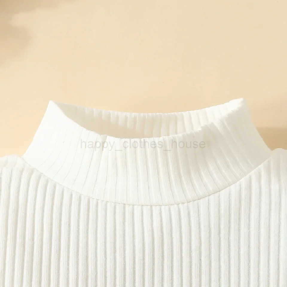 Infant Spring Autumn Long Sleeve Top and Dress Set 6-18months Baby Girl Solid Color Top Houndstooth Half Skirt BeretXJ241205