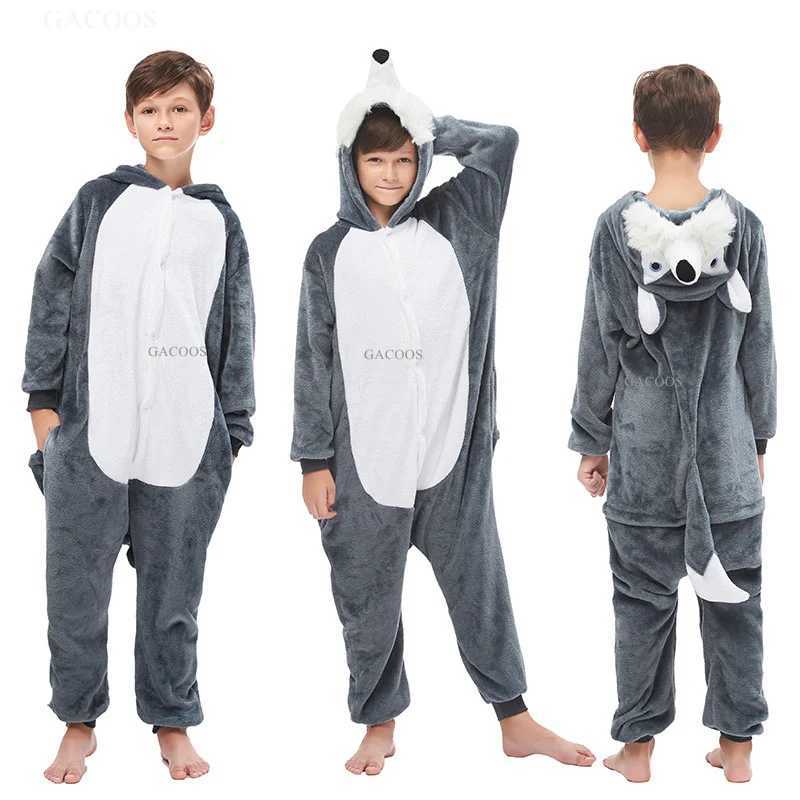Pajamas Children Pajamas Onesies Jumpsuit Pyjamas Animal Kigurumi Fox Stitch Wolf Costumes Cute Anime Cosplay Overalls for Kids H241205