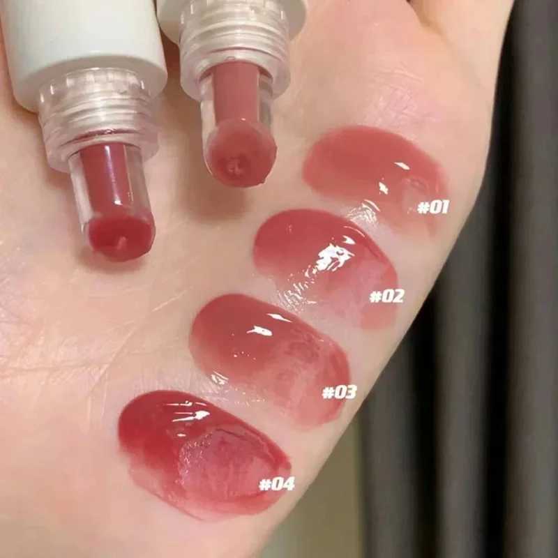 Glossy Mirror Tea Red Liquid Lipstick Crystal-frozen Glossy Lip Glaze Waterproof Long Lasting Lip Gloss Doodle Lip Korean MakeupXJ241205