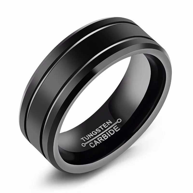 Fashion black stainless steel ring mens punk retro mens ring jewelry fashion mens large ring wholesale W241205