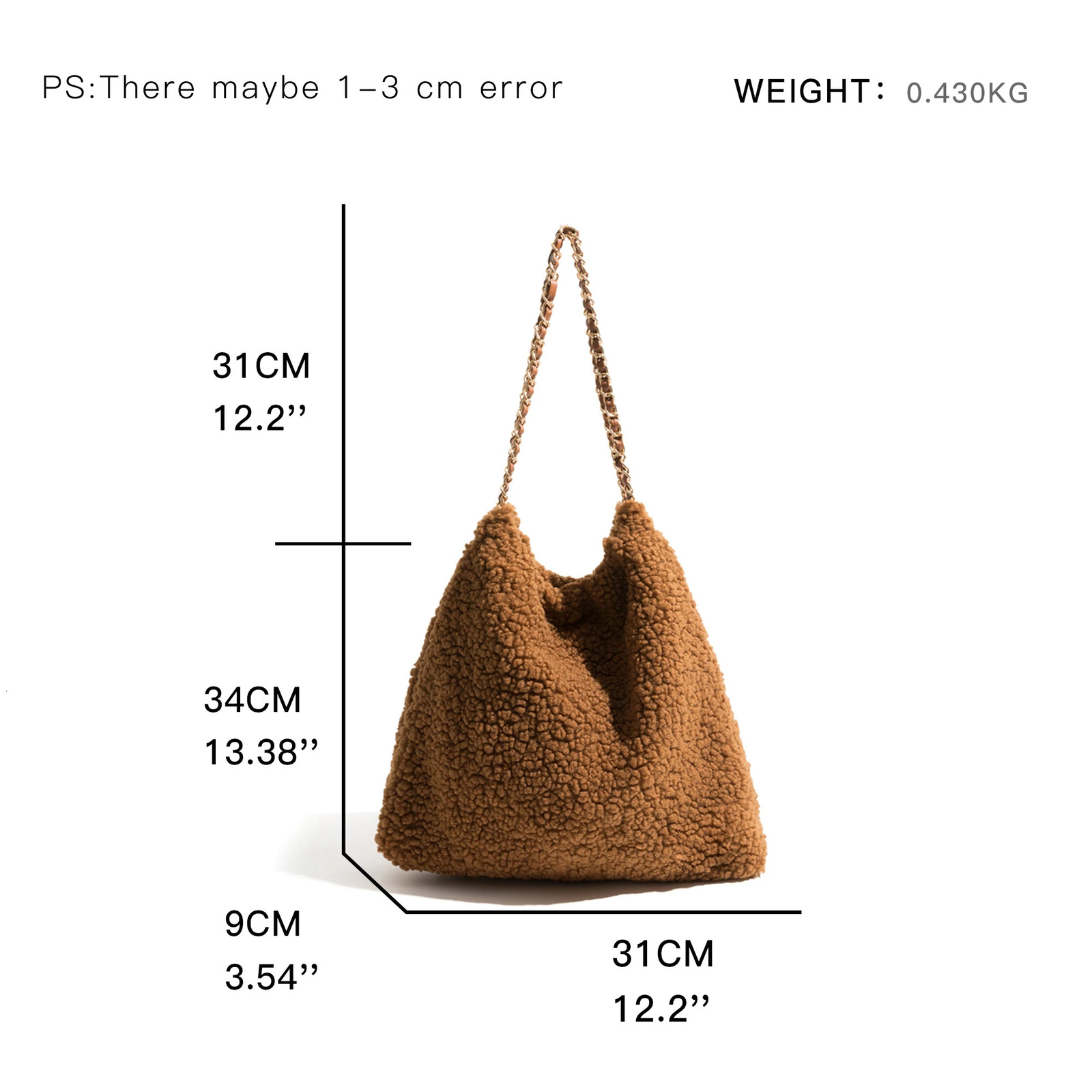 Mabula Womens Fashion Plush Shoulder Bag Large Capacity Bucket Bag Casual Cross Body Bag Womens Handbag and Wallet 241205