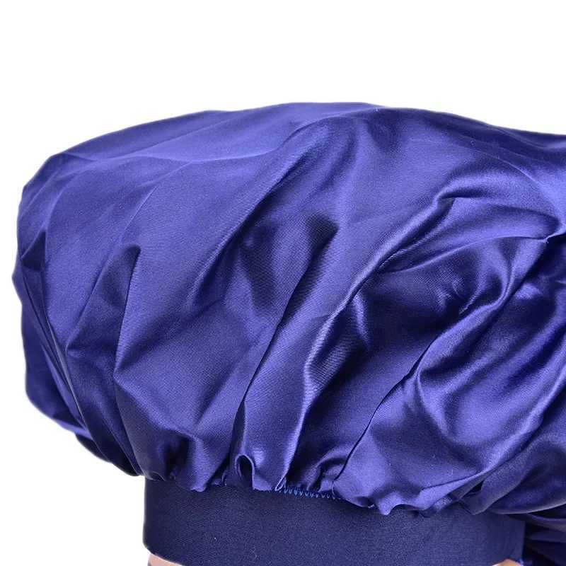 New Solid Women Satin Bonnet Fashion Stain Silky Big Bonnet for La Sleep C Hear Hat Hair Wr Accories WholesaleXJ241205