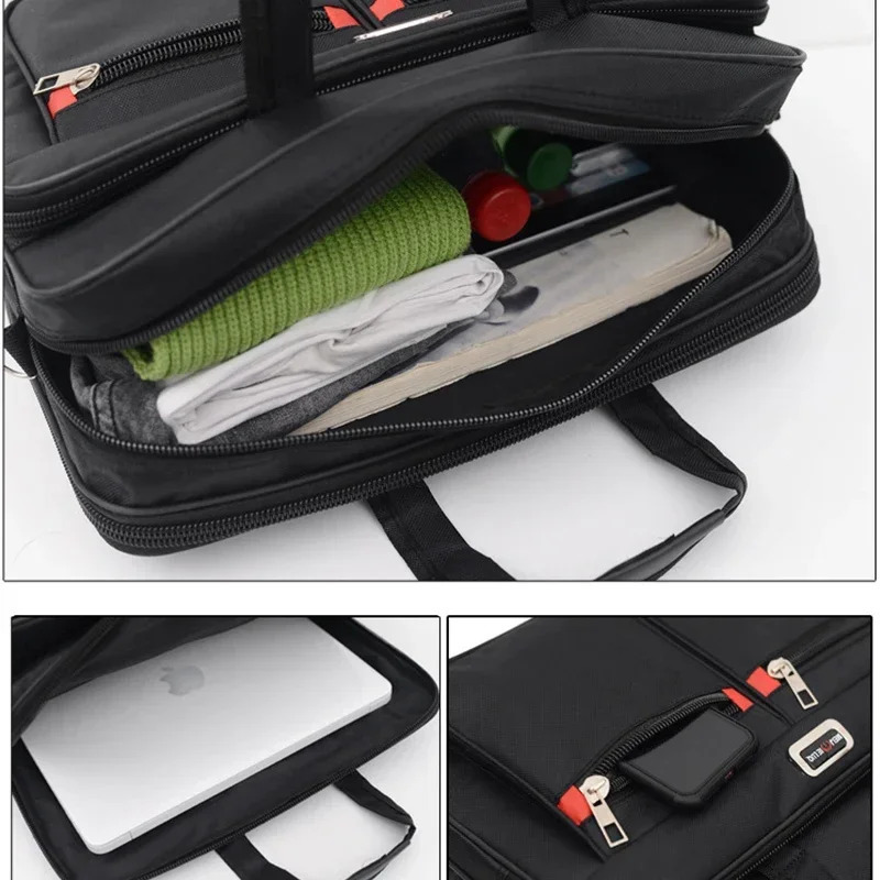 Simple Men Business Briefcase Handbag For 156 inch Laptop Bags Large Capacity Shoulder Travel Notebook Messenger Bag 241204