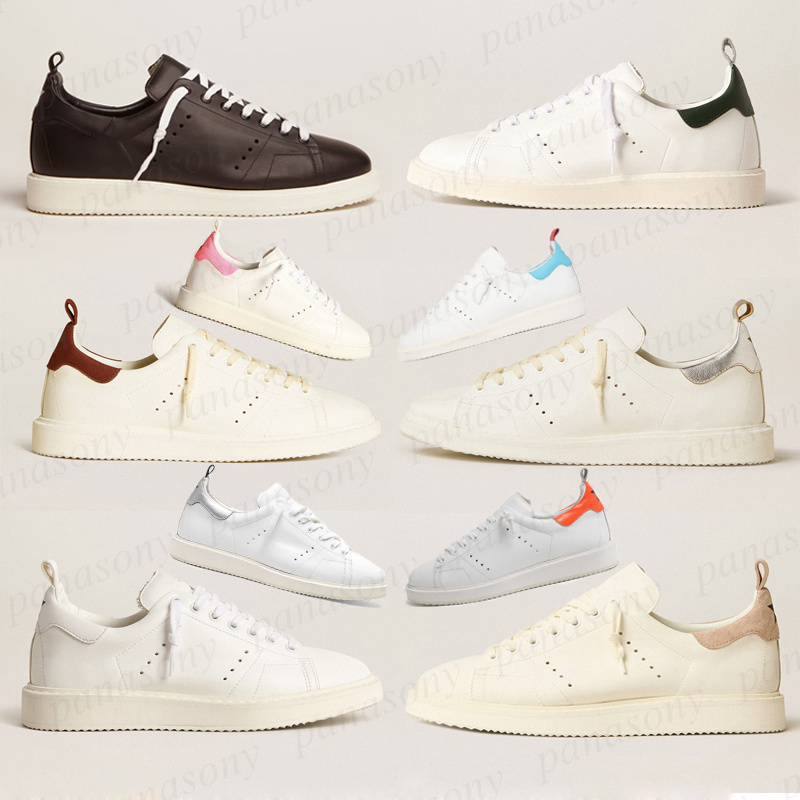 PURESTAR Starter Sneakers Mens Woman Trainers Designer Shoe Golden Glittery Silver Classic Sequin White Do Old Leather Man Shoes with box