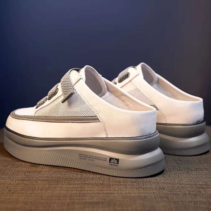 Top quality Brand High Quality New Style Free Delivery Designer Women's Half 7cm Slippers Platform Ladies Comfort Slip-on Sneakers Trendy Mules H