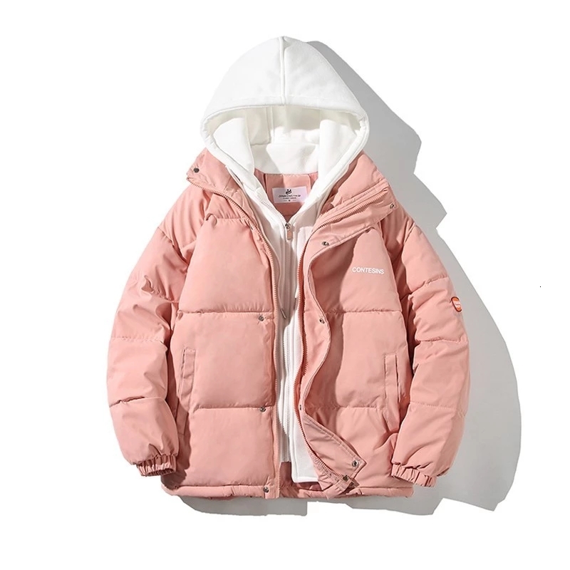 Student Women's Winter Oversize Jacket Down Cotton Padded Coat Loose Casual Overcoat Female Fashion Hooded Short Parkas