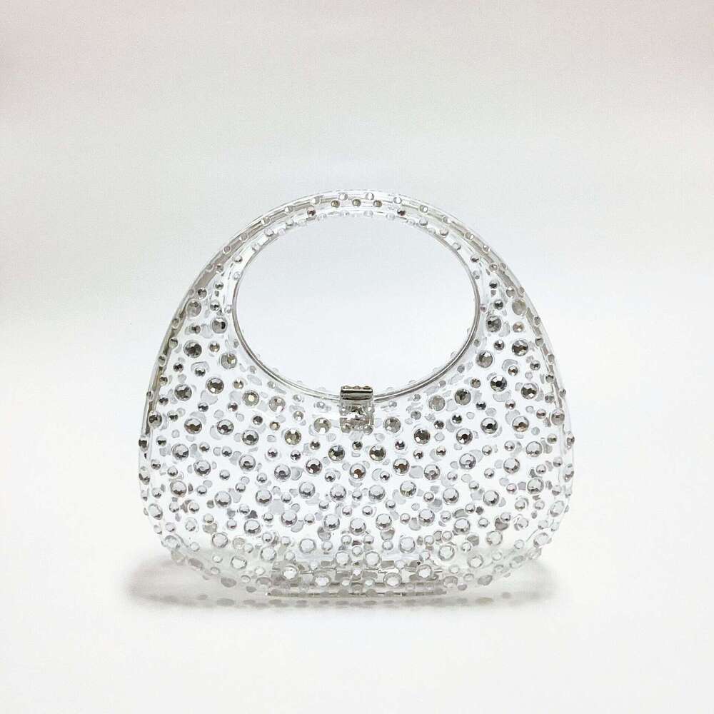 Fashionable women's handbags and wallets, transparent acrylic party, dance party, evening bag, casual transparent handbag