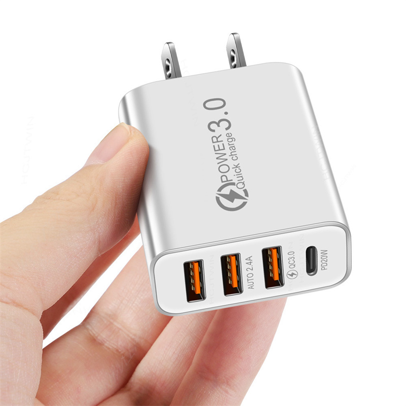 30W USB C Charger Fast Charge Charger PD TypeC Quick Charge3.0 Wall Power Adapter for iPhone 16 15 14 13 12 11 Plus Pro Max Xiaomi Samsung Huawei Phon