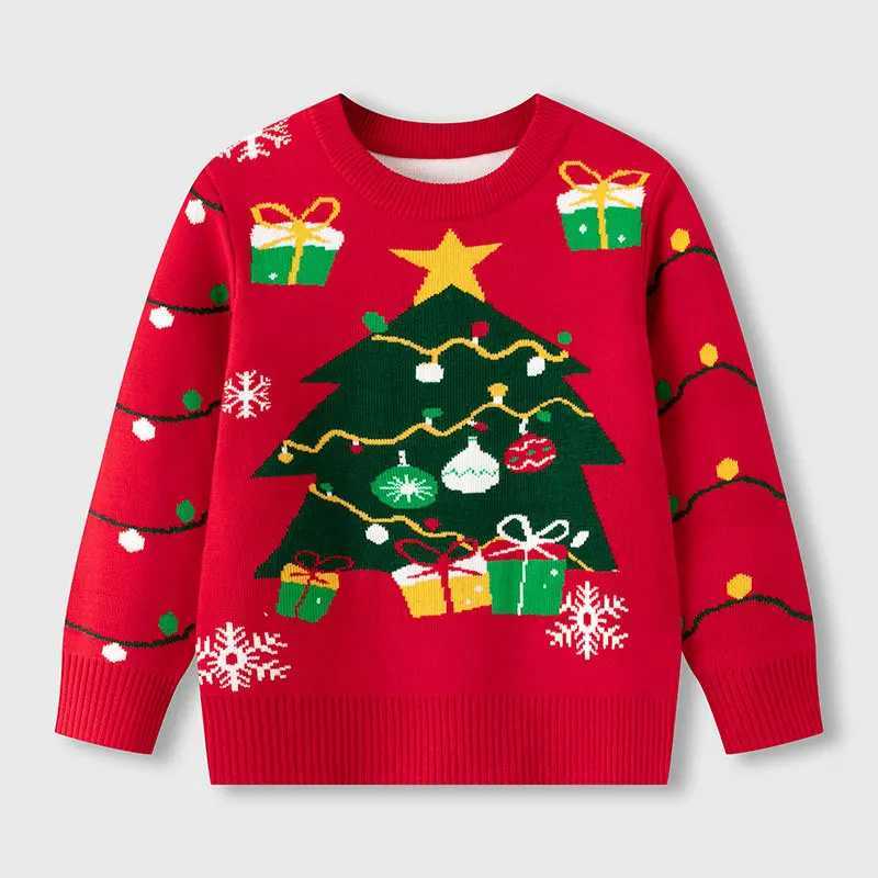 Christmas sweater for girls warm bottom zipper knit shirt for children cotton skydiving for spring and autumn boys outerwear winter clothing 3-7Y W241