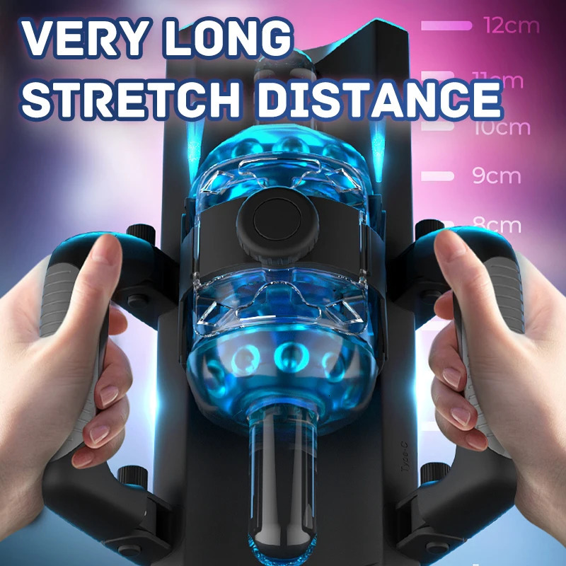 THRUSTING-King 12cm 6-Segment Fixed-point Telescopic Male Masturbator One-Key Burst Masturbation Cup Trainer Sex Toys for Men 241205