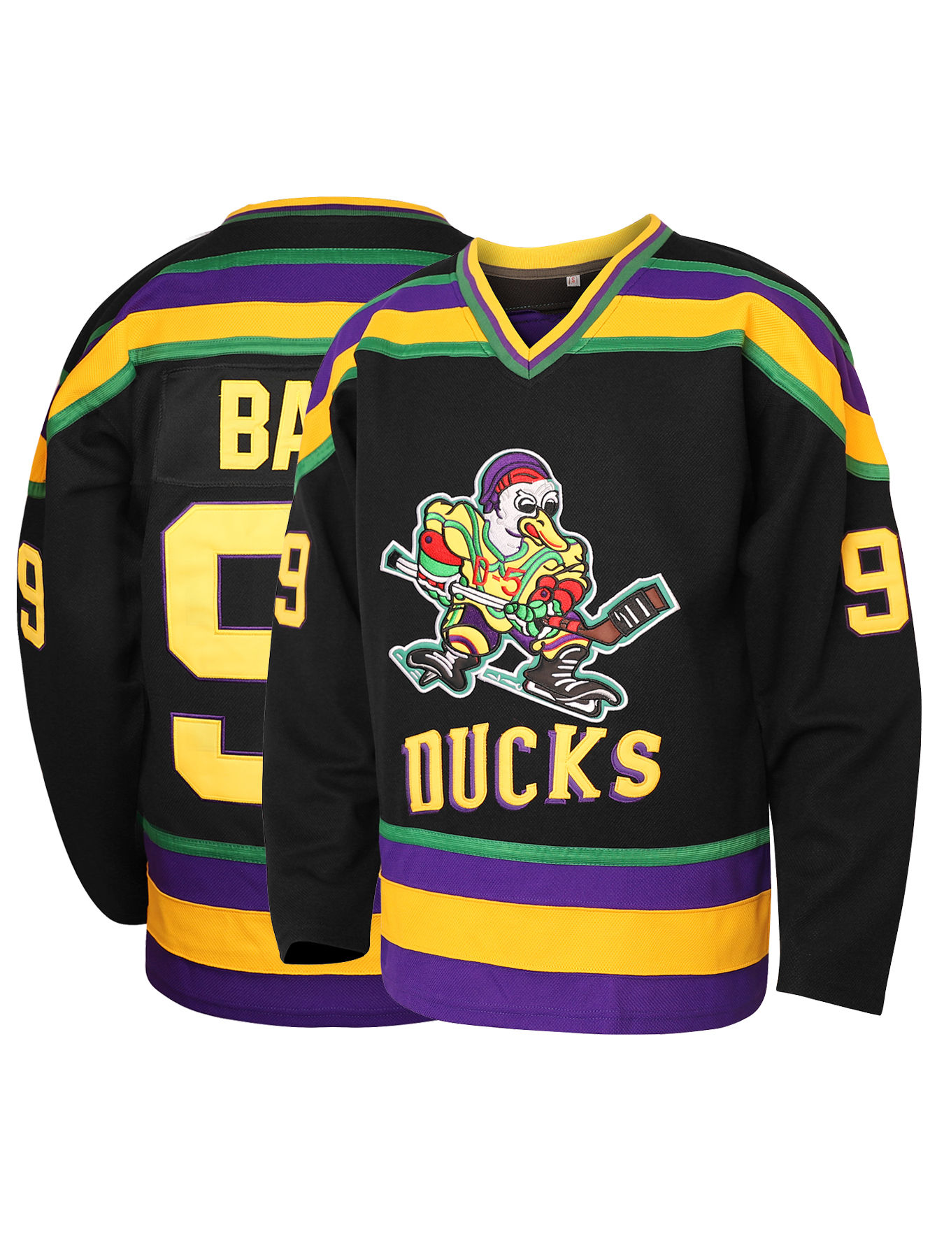 Adam Banks 99 Mighty 66 BOMBAY 96 CONWAY Duc ks Movie Hockey Jersey White Green White Orange Jerseys