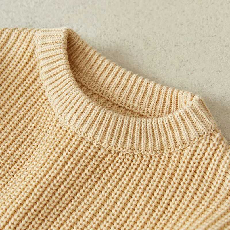 Suefenskry newborn girl boy knitted long sleeved autumn and winter sweater solid loose zipper casual top childrens clothing 3M-5Y W241205