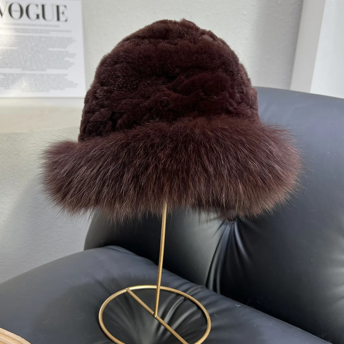 Womens Winter True Rex Rabbit Fur Bomber Hat Womens Winter True Fox Fur Hat Beanies Warm Soft Fluffy Natural Fur Hat 241205