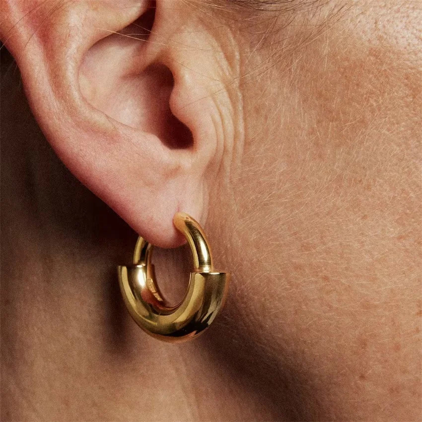 Ins French high-end round earrings womens neutral ear buckle 2024 fashionable charm accessories 241205