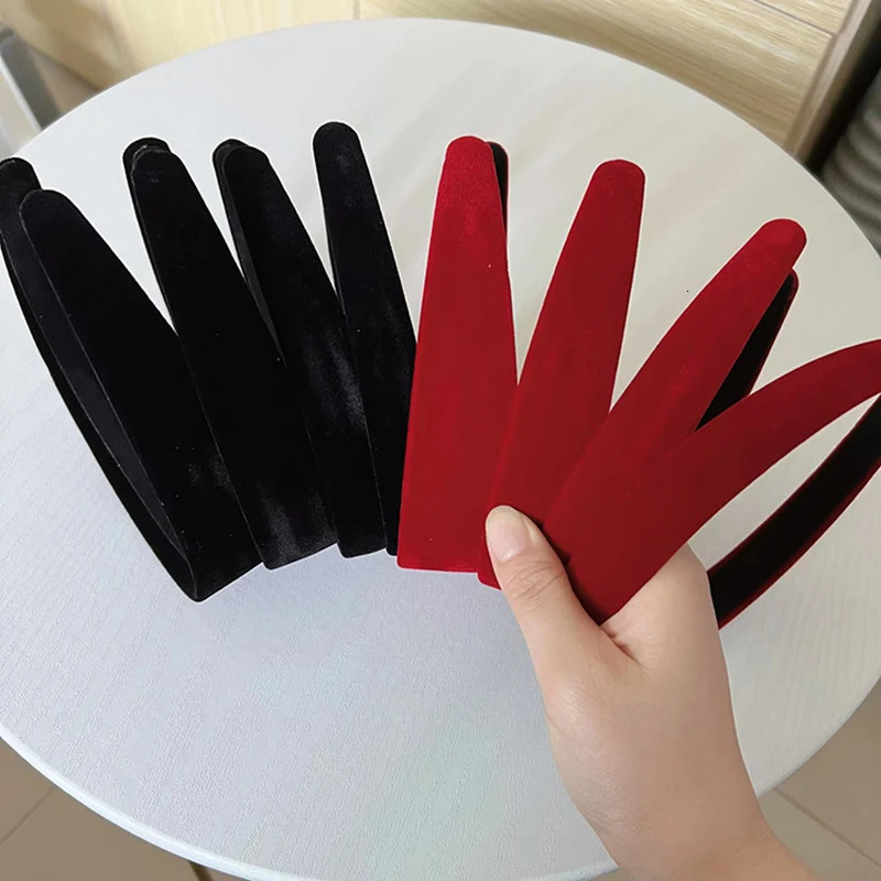 5 pieces 2/2.5/3/4cm long Plus 39cm plush fabric covered plastic headband base velvet headband DIY womens headband 241205