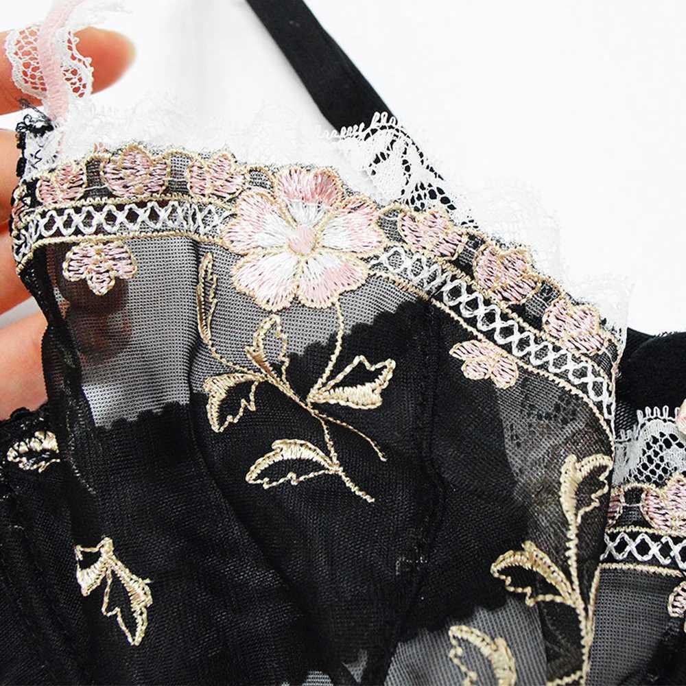 women bras panties Sales Separated floral lace BH set embroidery bow underwear thin 70-100 size A B C D E F cup sexy lingerieXJ241205