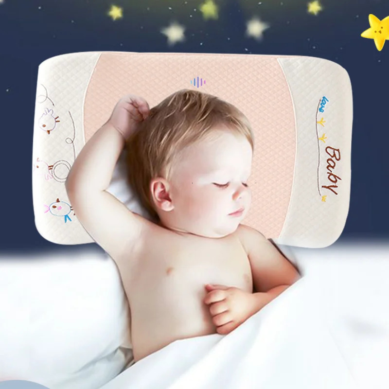 Latex Baby Pillow Rectangular 0-6 Years Old Baby Removable and Washable Memory Foam Slow Rebound Shaped Pillow 241204