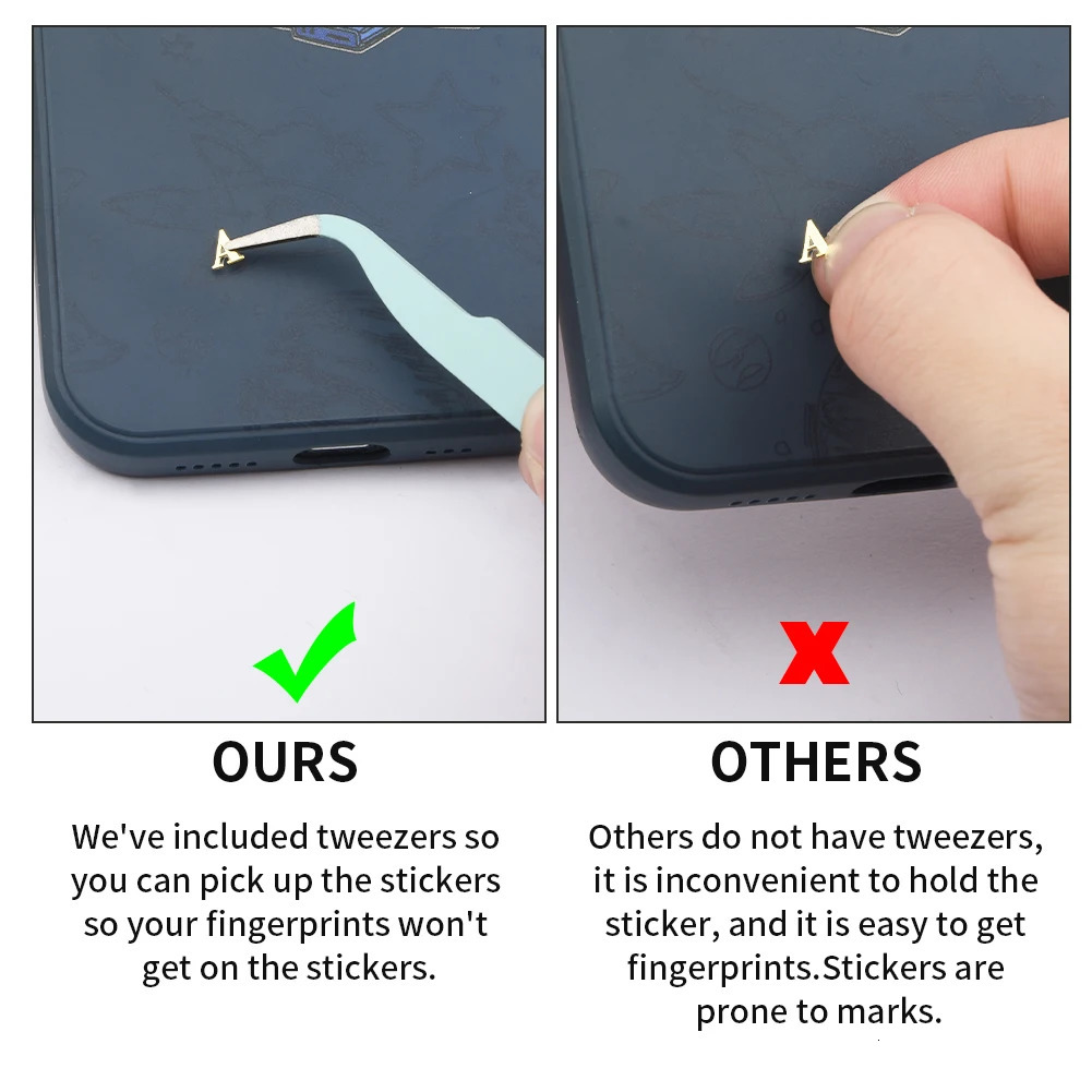 Nail sticker set salon art gift small letter decoration accessories English letters DIY with self-adhesive stickers 241205