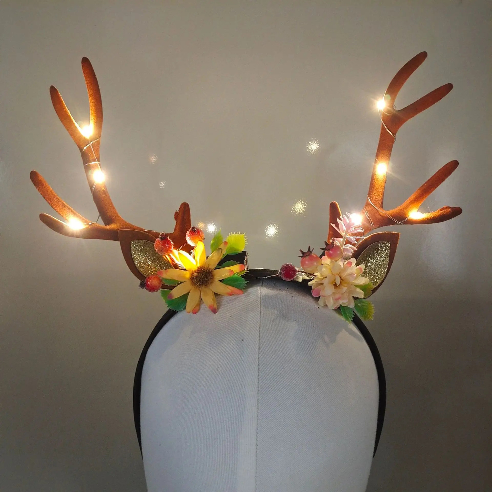 Antler Headband Halloween Deer Horn Crown Tree Branch Headpiece Cosplay Headdress for Women Girls 241122