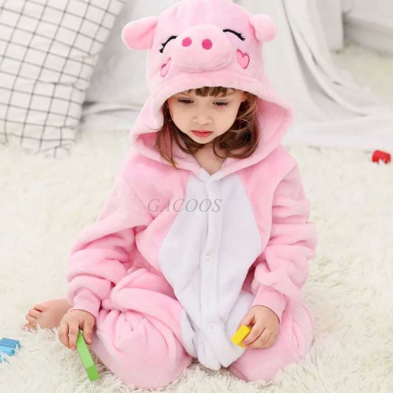 Pajamas Animal Tiger Wolf Pajamas Kids Onesies Overalls Children Cosplay Costumes Kigurumi Rabbit Panda Stitch Onesies Jumpsuit H241205