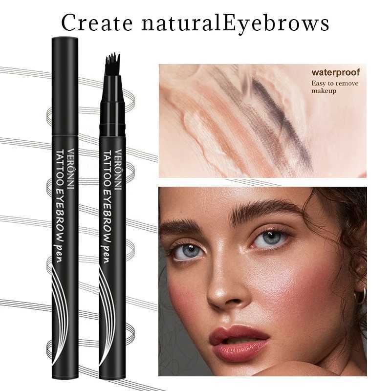 4-point eyebrow pen waterproof liquid eyebrow pen makeup long-lasting 4-point pointed eyebrow pen cosmetic micro blade eyebrow penW241205