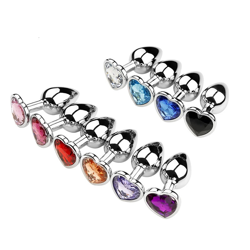 3 Sizeset Metal Anal Plug Butt Plug Sex Toy Butt Toy For Women Men Couples Adult Game Masturbator Anal SML Diamond Sex Shop 241205