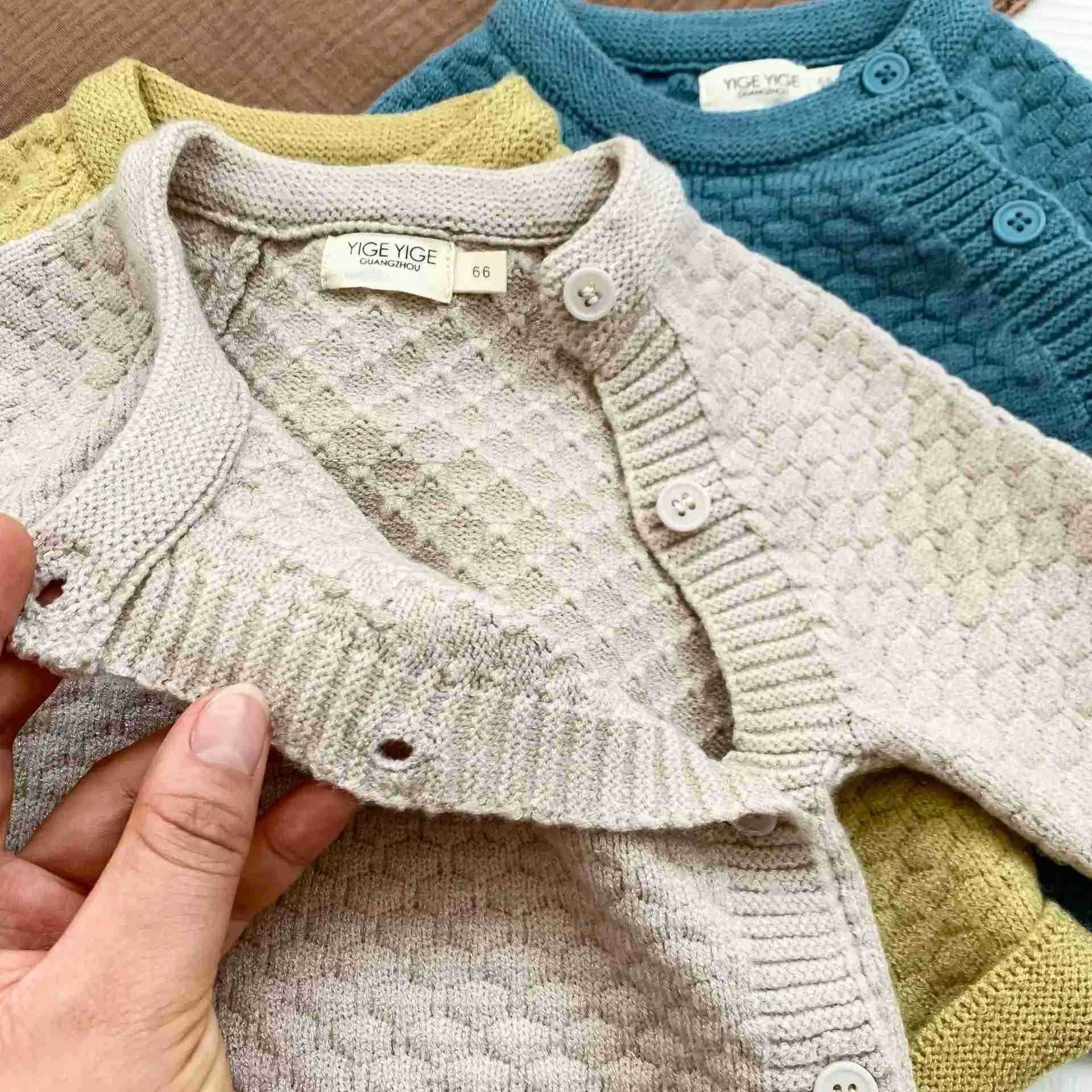 2Pcs Baby Boy Clothes Set Soft Knit Cotton Baby Boy Sweater + Pants Kids Outfit SpringXJ241205