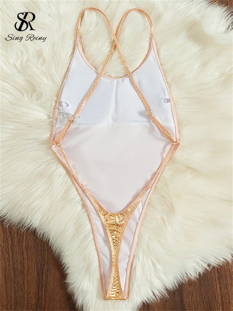 SINGREINY Female Holiday Backless Bikini Playsuits Sleevless Corss Camis Sensual Rompers 2024 Fashion Short Beach Sexy Swimsuits 241205