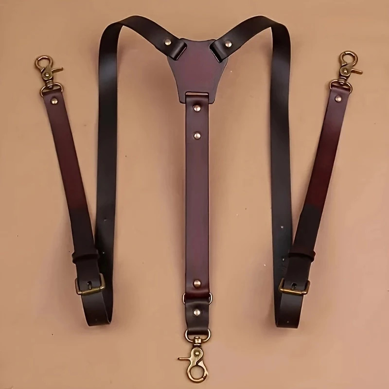 Retro PU Mens Suspenders Maintains A Fashionable And Elegant Look Perfect For Daily Wear An Ideal Choice Gift Giving 241122