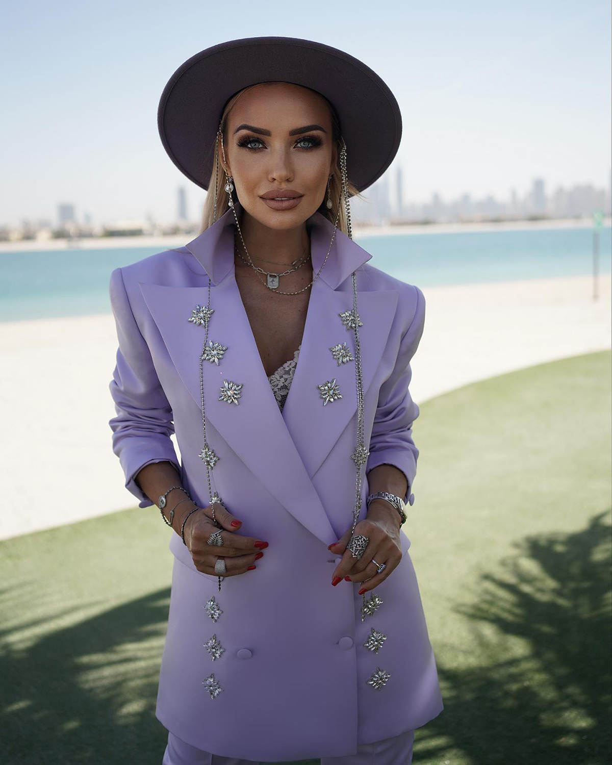 Modern Women Suits Crystal Double Breasted Blazer Ladies Outfits Mother Of The Bride Suits 2 Pieces Sets Classic Pant Jacket Customized Female Evening