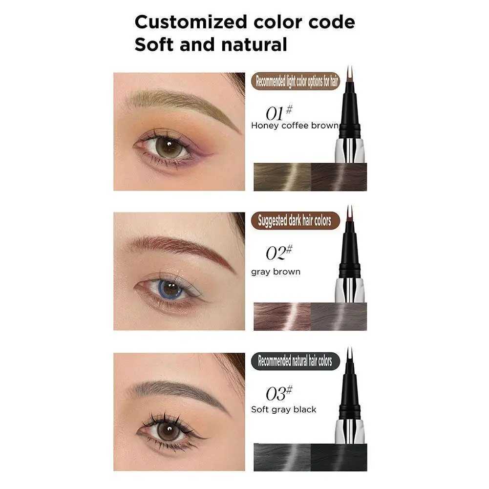 Micro Fork Tip Eyebrow Pen Long lasting Waterproof Brows Pencil for Women Pen Micro blading Eyebrow Pencil 2 Fork Tip W241205