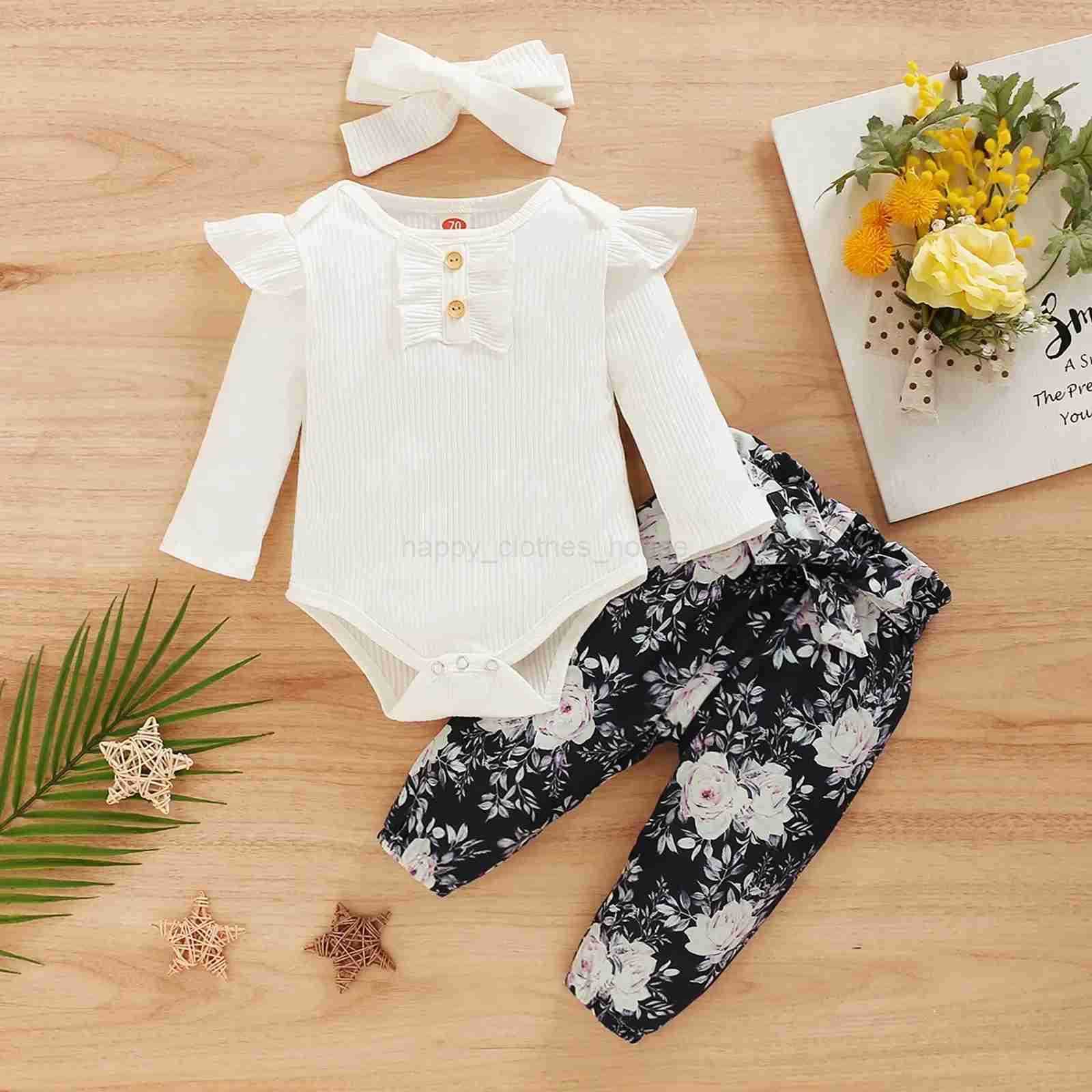 3Pcs Baby Girl Clothes Set Newborn Kids Clothing Childern Toddler Girl Clothes Bebe Girl Outfits Infant New Born ClothesXJ241205