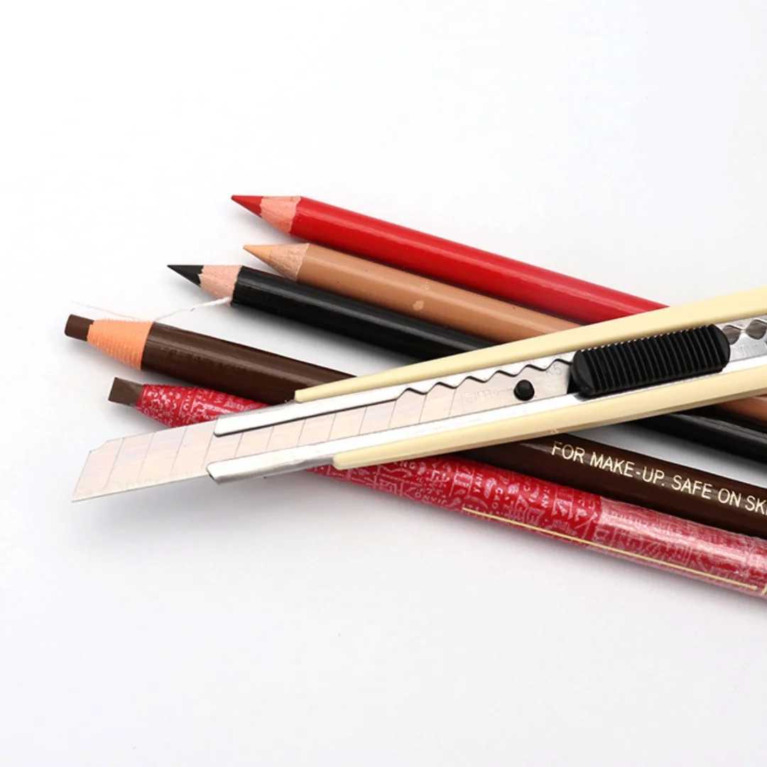 Multi functional pencil shaver for eyebrow tattoo manual eyebrow shaver pencil cutting and paper cuttingW241205