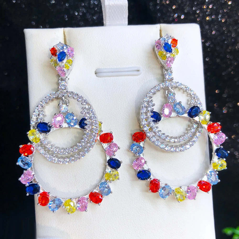 GODKI Red Carpet S925 Pure Silver Pearl Pendant Earrings Womens Wedding Dubai Bridal High Jewelry 241205