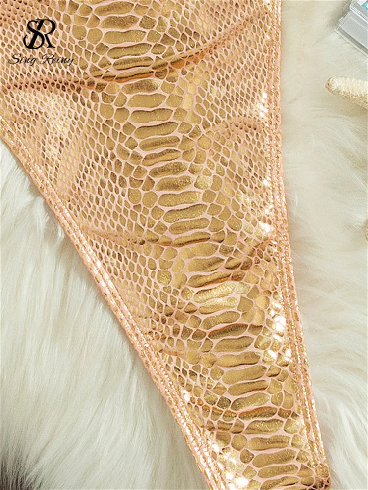 SINGREINY Female Holiday Backless Bikini Playsuits Sleevless Corss Camis Sensual Rompers 2024 Fashion Short Beach Sexy Swimsuits 241205